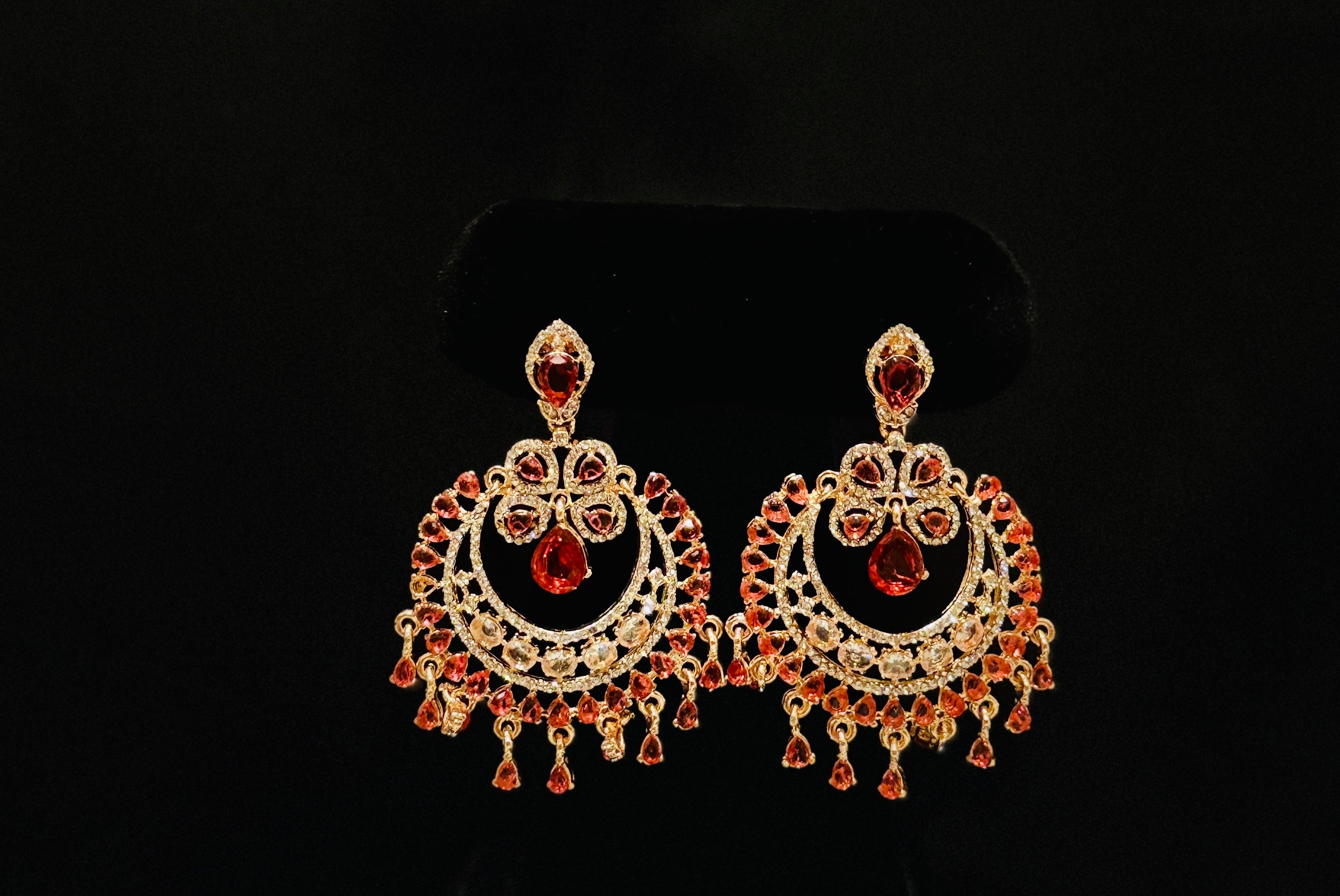 CZ Stone Chandbali Earrings