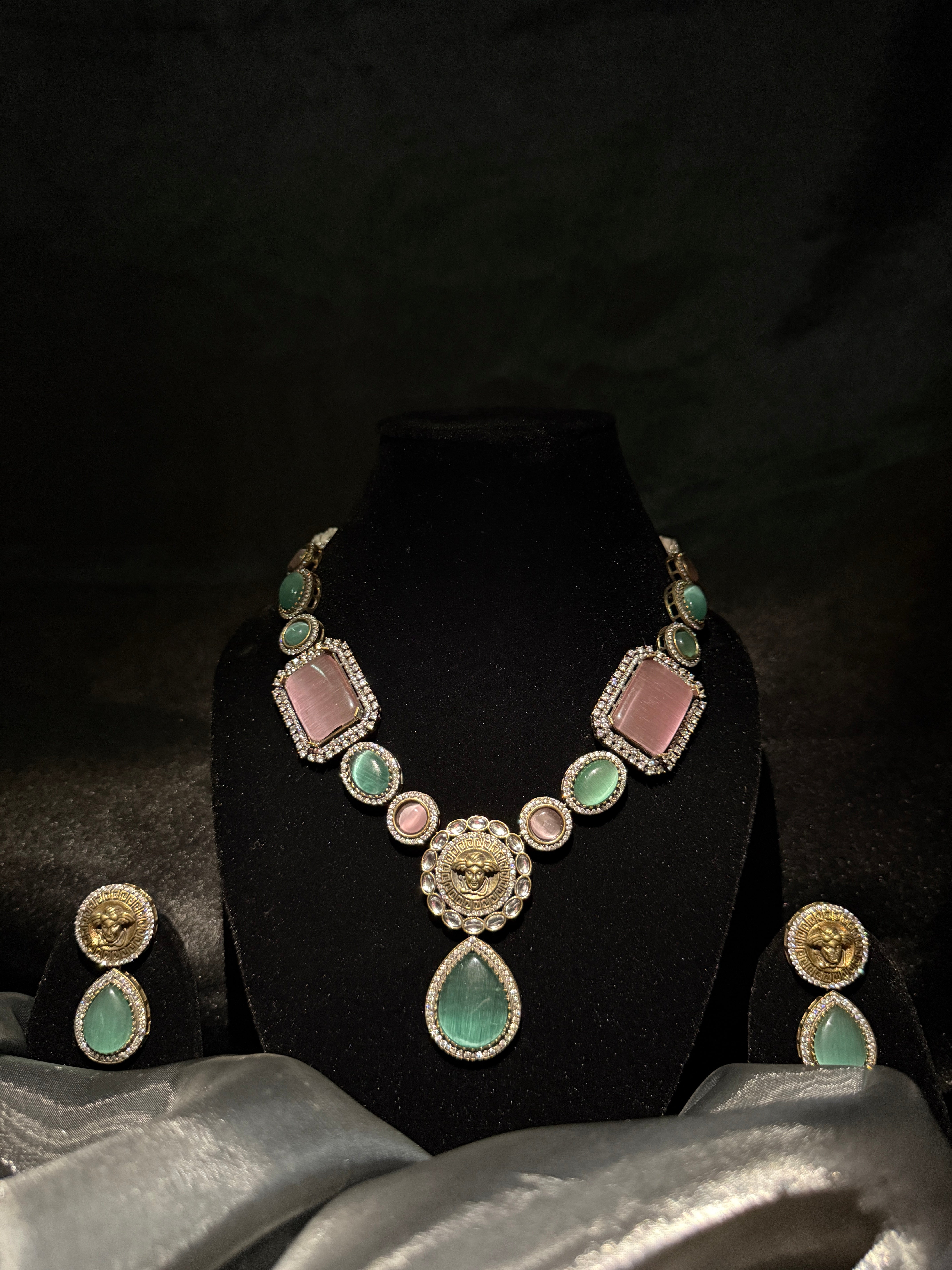 Royal Medallion Statement Necklace Set