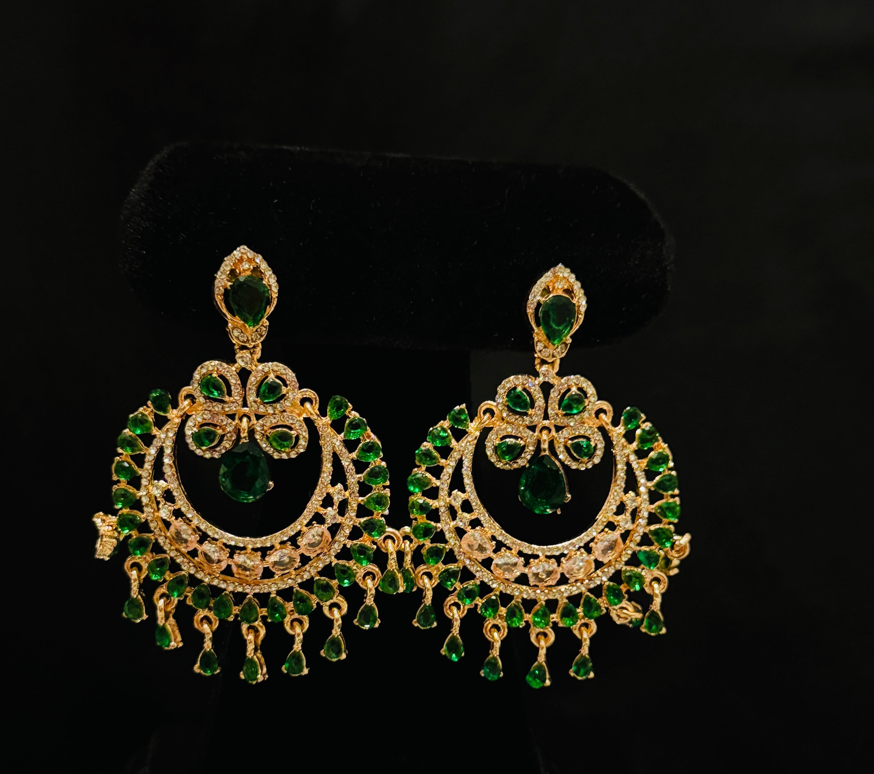 CZ Stone Chandbali Earrings