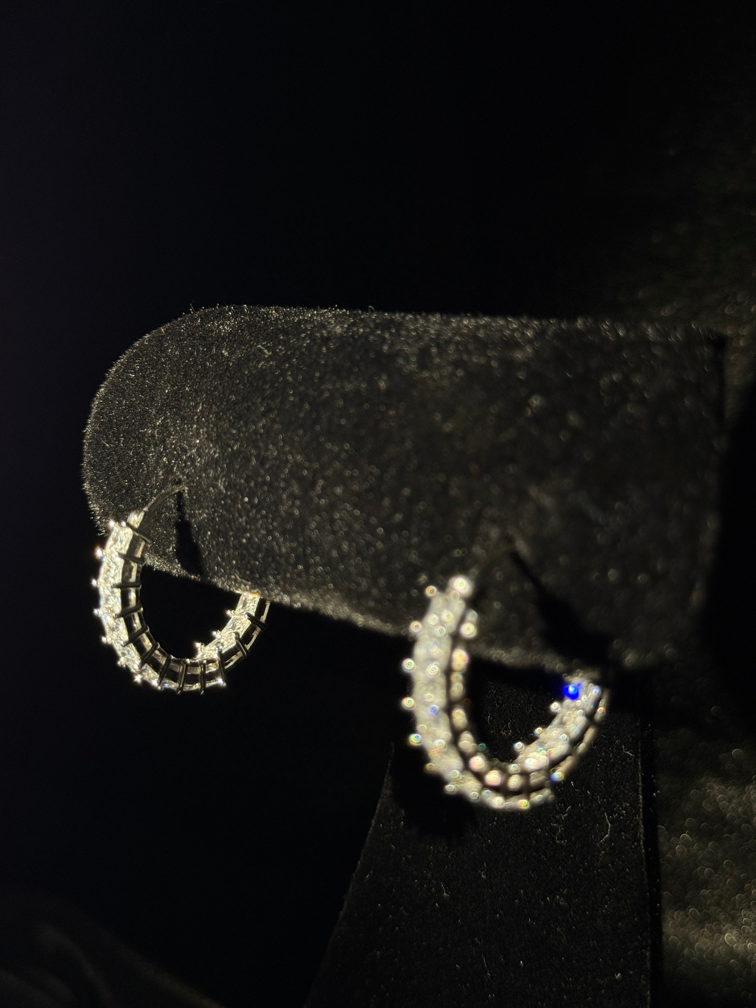 92.5 Sterling Silver Radiant Sparkle Sterling Silver Hoop Earrings