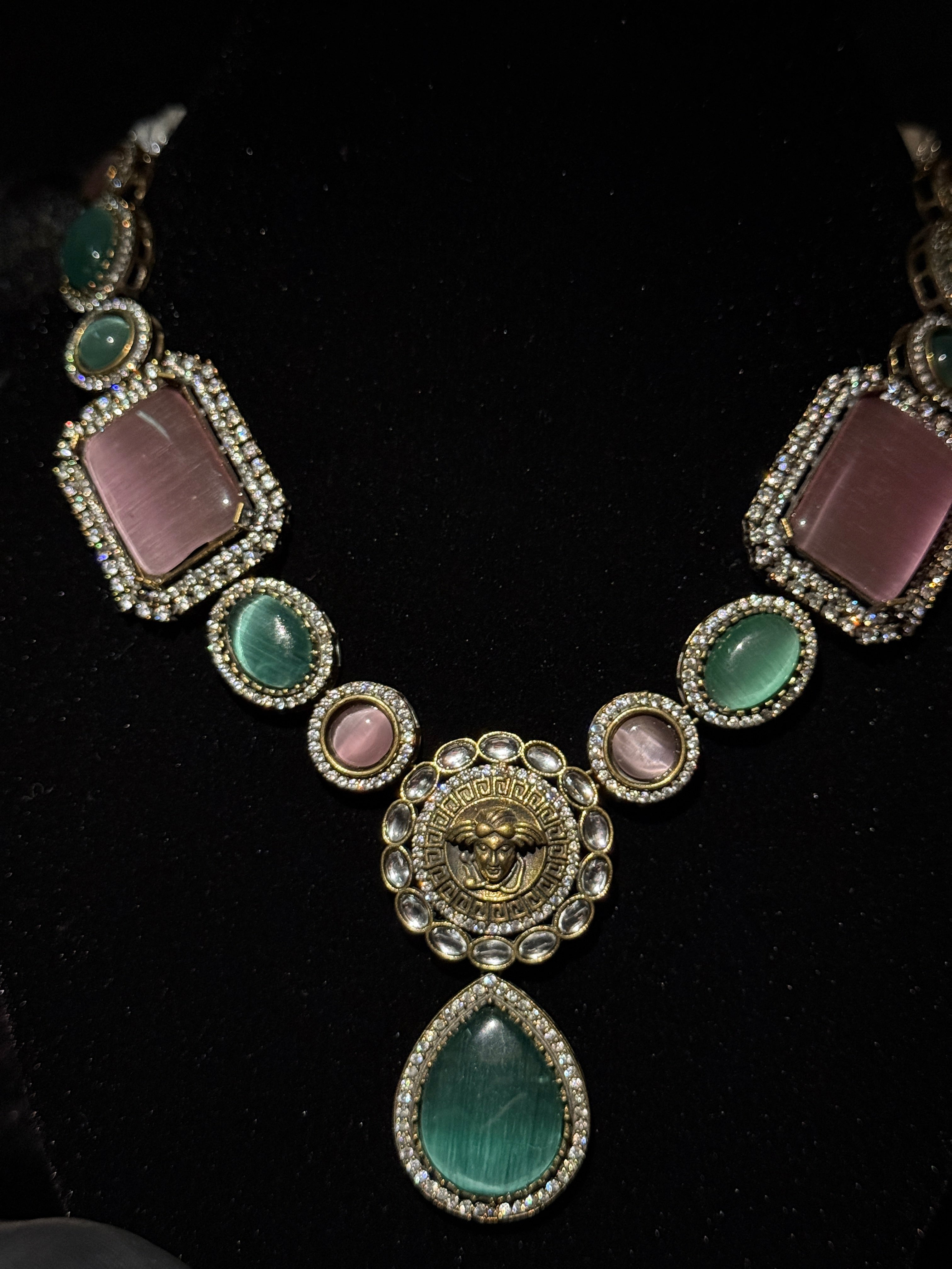 Royal Medallion Statement Necklace Set